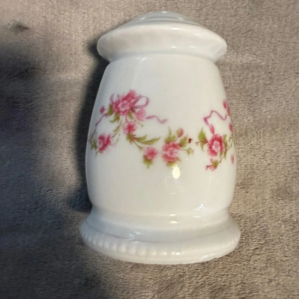 Vintage Floral Porcelain Potpourri Jar Cottagecore Vanity Decor‎